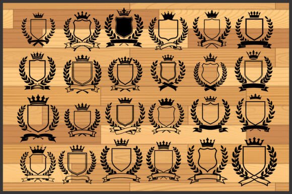 Download Royal Crest &amp; Shield Silhouette Bundle - Silhouette Collection