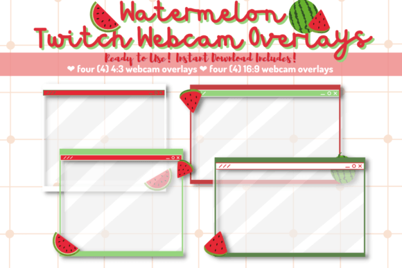 Download Watermelon Twitch Webcam Overlays - Premium Resources