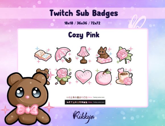 Download Twitch Badge/icons Cozy Comfortable Pink - Icons Collection