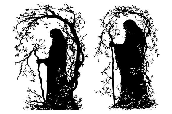 Download Undead Lich Silhouette Black - Silhouette Collection