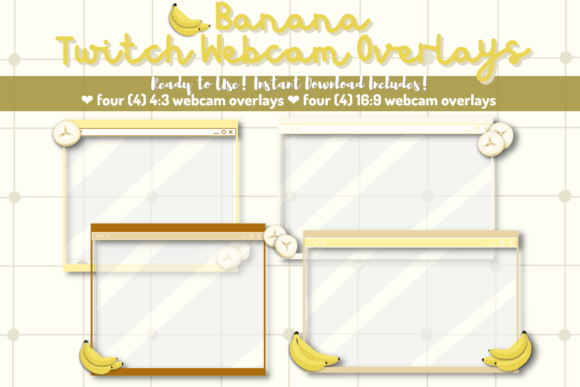 Download Banana Twitch Webcam Overlays - Premium Resources