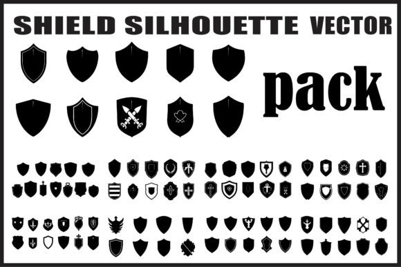Download Shield Silhouette Vector Bundle - Silhouette Collection