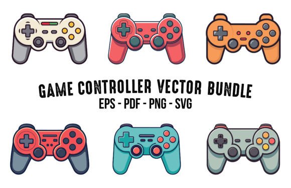 Download Gamepad Console Illustration Clipart Set - Console Collection