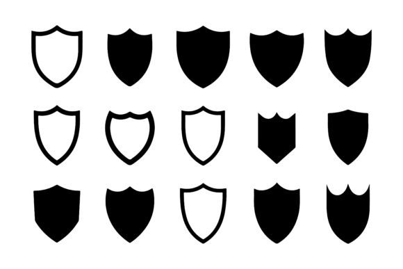 Download Set of Shield Silhouettes Pack - Silhouette Collection