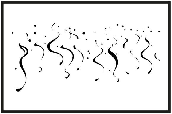 Download Silhouette of Swirling Birthday Streamer - Silhouette Collection