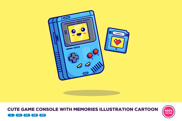Download Cute Game Console with Memories Cartoon - Console Collection