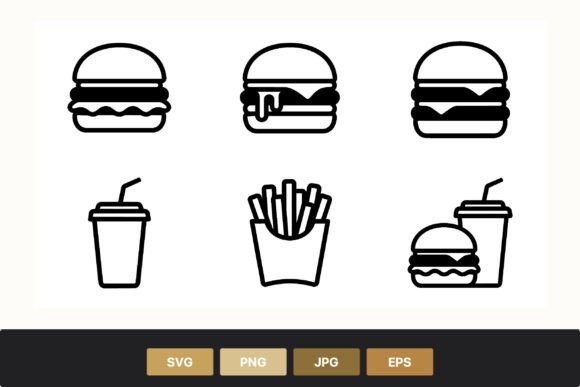 Download Fast Food Vector Icons Set - Icons Collection