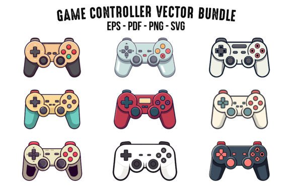 Download Set of Gamepad Console SVG Clipart - Console Collection