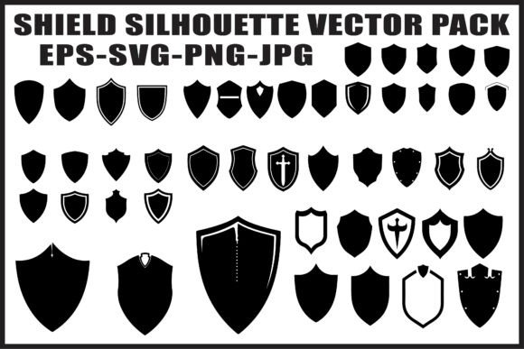 Download Shield Silhouette Vector Bundle - Silhouette Collection