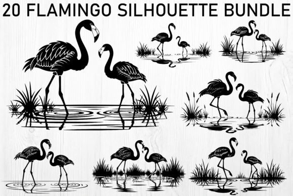 Download Flamingo Silhouette Bundle - Silhouette Collection